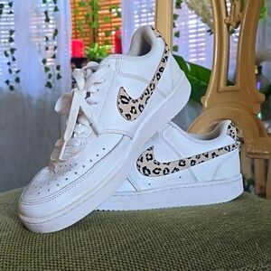Nike Court Vision Cheetah Print Low Top